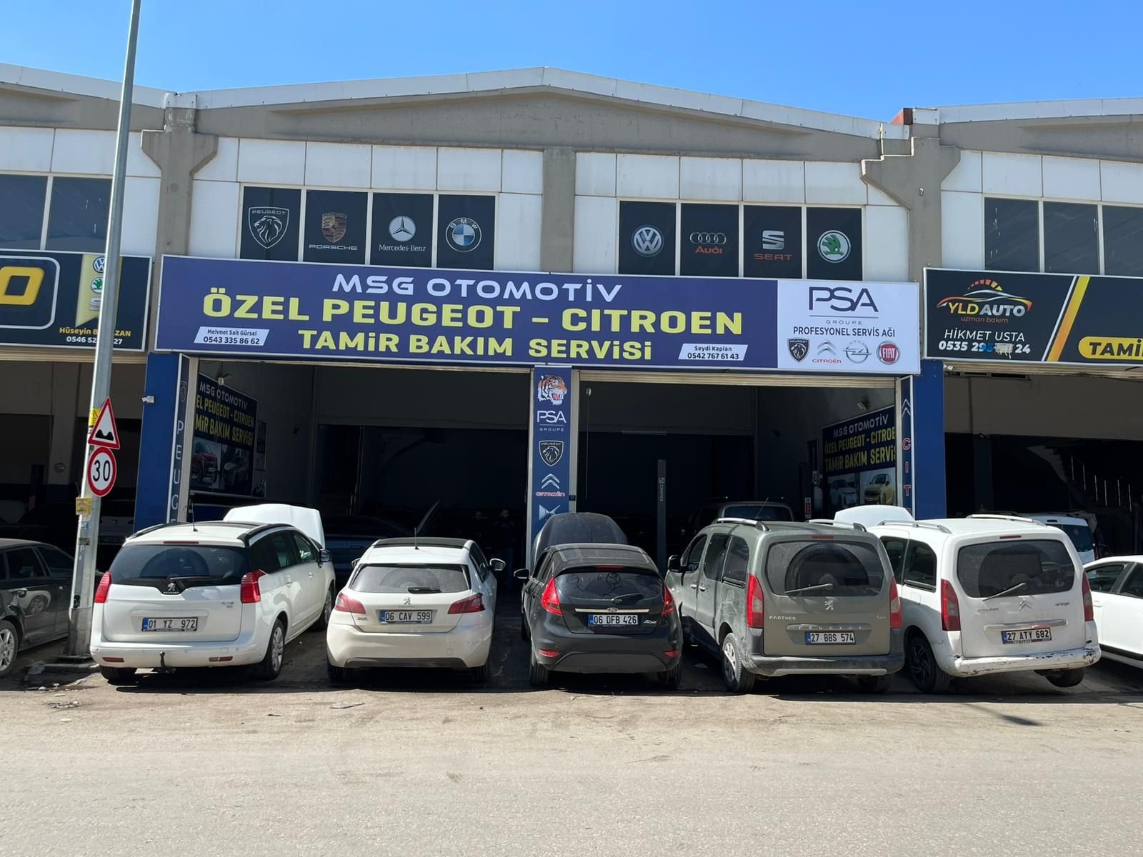 PSA MSG Auto servis cephesi, Şehitkamil Gaziantep — Peugeot Citroën Opel özel servisi